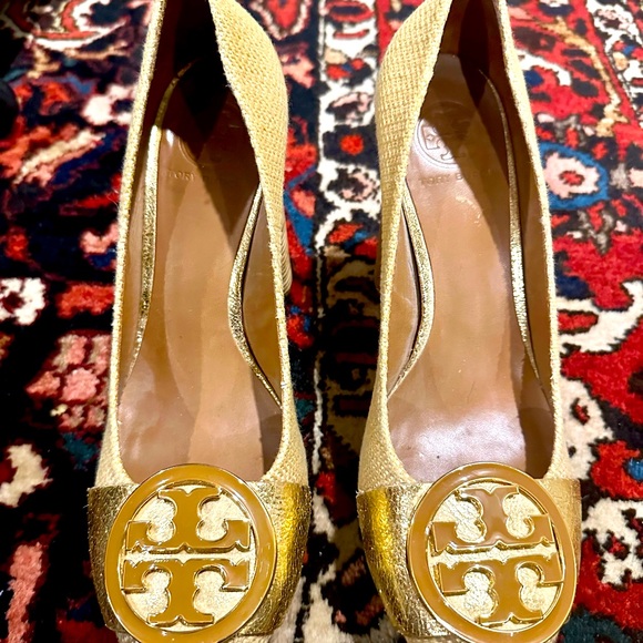 Tory Burch Canvas Platform Heels - Picture 2 of 4